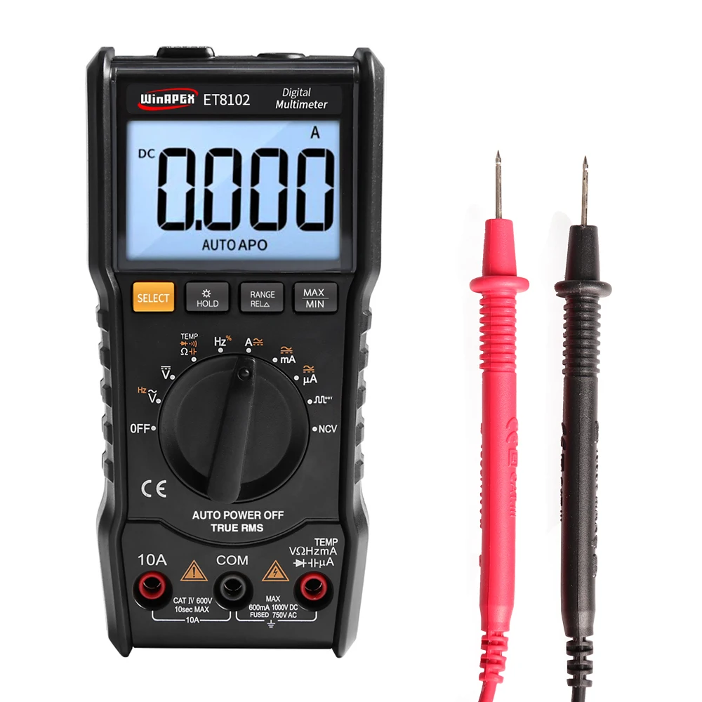 

Digital Multimeter Handheld Multi Meter True RMS Measuring Voltage Current Resistance Capacitance Frequency Temperature