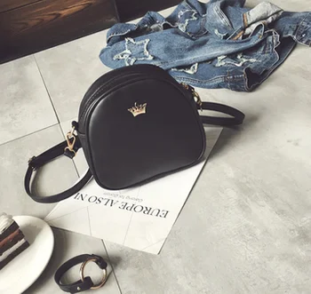 

by dhl or ems 50pcs Fashion women messenger bags crown rivet female crossbody bag PU leather shoulder bag ladies mini pack
