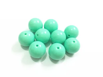 

Wholesale ! 20mm 105pcs/lot New Pastel Color Mint Green Chunky Gumball Bubblegum Acrylic Solid Beads For Kids Necklace Making
