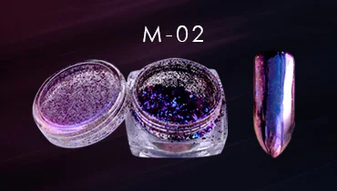 1 коробка 0,2 г хлопья Хамелеон блеск для ногтей порошок пыль Bling Shinny Squins Дизайн ногтей украшения маникюрные инструменты - Цвет: M02