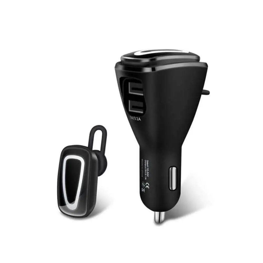 Bluetooth Headset ,Car Charger, 2 in 1 Wireless Headphones Earbuds 5V 3
