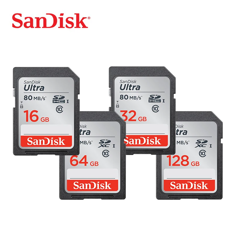 SanDisk, sd-карта, карта памяти 64 ГБ, 32 ГБ, 128 ГБ, класс 10, высокоскоростная sd-карта 16 ГБ, SDHC cartao de memoria carte, sd tarjeta для камеры