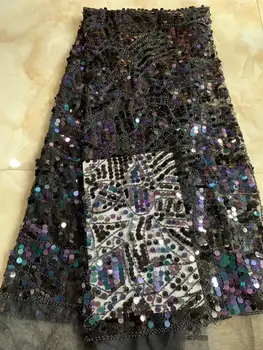 

In 2019, high quality large sequined lace fabric of lacy fabric with colorful Latin clothing net YYZ038561