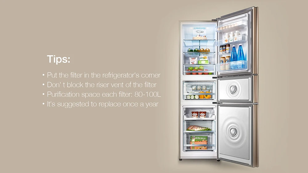 Original Xiaomi Viomi Herbaceous Refrigerator Air Clean Facility Filter Fridge Sterilizing Deorderizer for Vegetables Fruit Food (8)