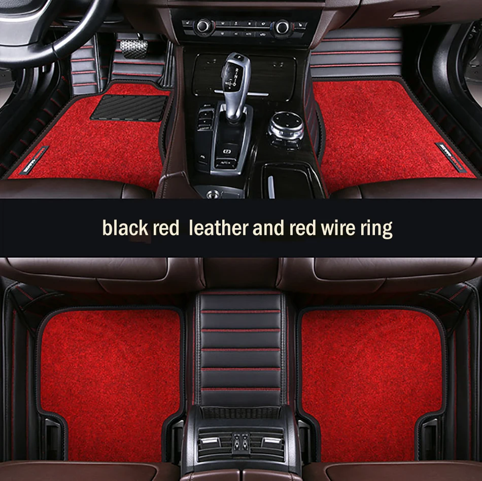 

HLFNTF custom Double car floor mat for Jaguar All Models XE XF XJ F-PACE F-TYPE Brand Firm Soft Car Accessories Styling