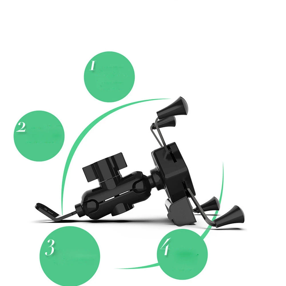 Универсальный держатель для мобильного телефона для мотоцикла, X зажим, USB зарядка, руль, держатель для gps, iphone 8, 7, 6s