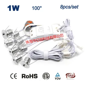 

1W * 8 small spotlight TV background wall lighting KTV box private room photo wall showcase lights cattle eyes light