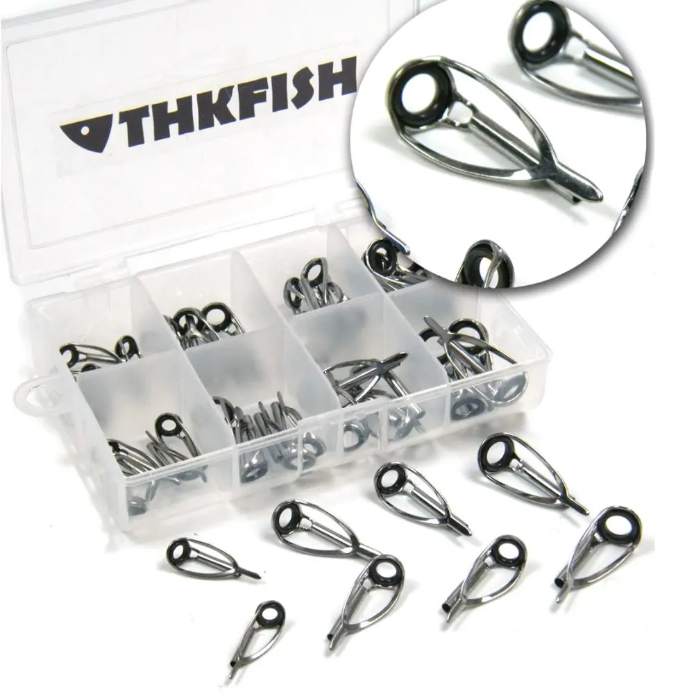 40 Pcs/Lot 1.8mm 3.0mm Fishing Rod Guides Top Tips Replacement Parts