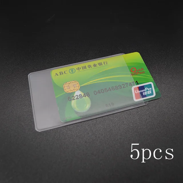 transparente de Pvc impermeable para tarjetas de crédito, funda de plástico para proteger tarjetas de crédito, portatarjetas de identificación|Tarjeteros| - AliExpress