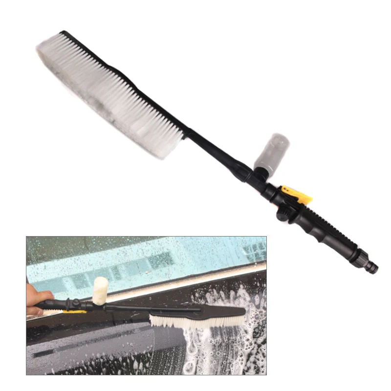 Long Handle Car Wash Detailing Brush Water Foam Flow Auto Cleaning Brushes Care Washer Tire Clean Tool Maintenance | Автомобили и