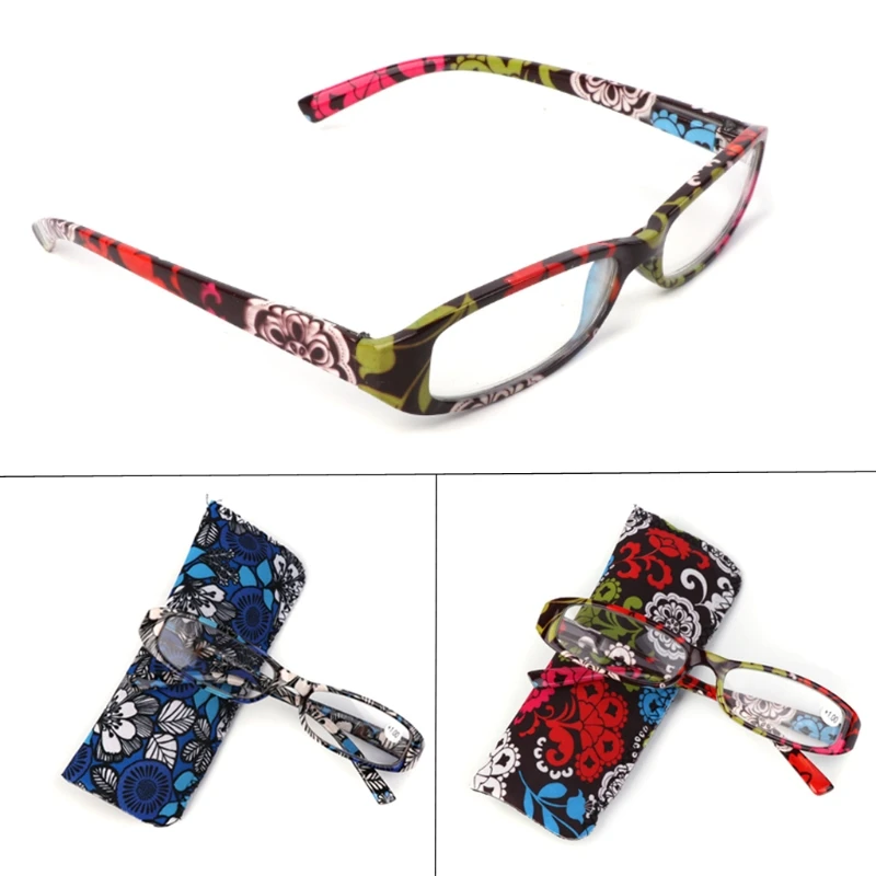 

Striped Reading Glasses Presbyopia Resin Lens Eyeglasses With Bag +1.0~+4.0