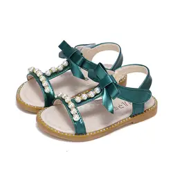 Удобные детские модные Бисер сандалии для девочек обувь лето 2019 новый принцесса сандалии для девочек студентов сандалии для ребенка обувь