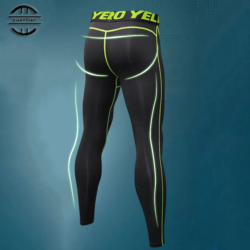 Yuerlian New GYM Compression Bodybuilding Pantalones Hombre Fitness Tights Trousers Sweat Pants For Men Sport Running Leggings