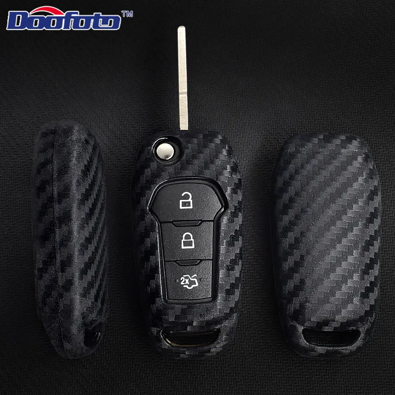 Doofoto автомобильное украшение чехлы для автомобильных ключей чехол Ford Focus 2 3 Mk2 Mk3