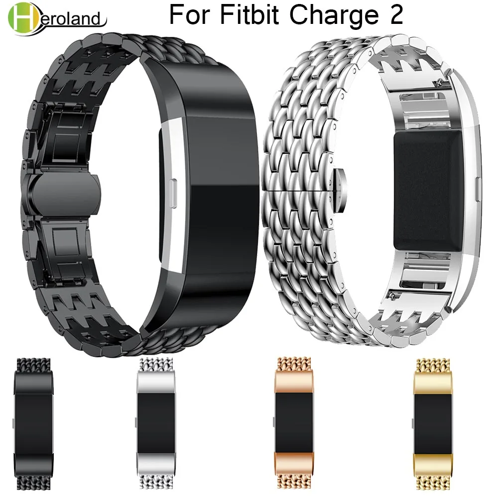 Correa de Metal para reloj fitbit charge 2 pulsera de acero