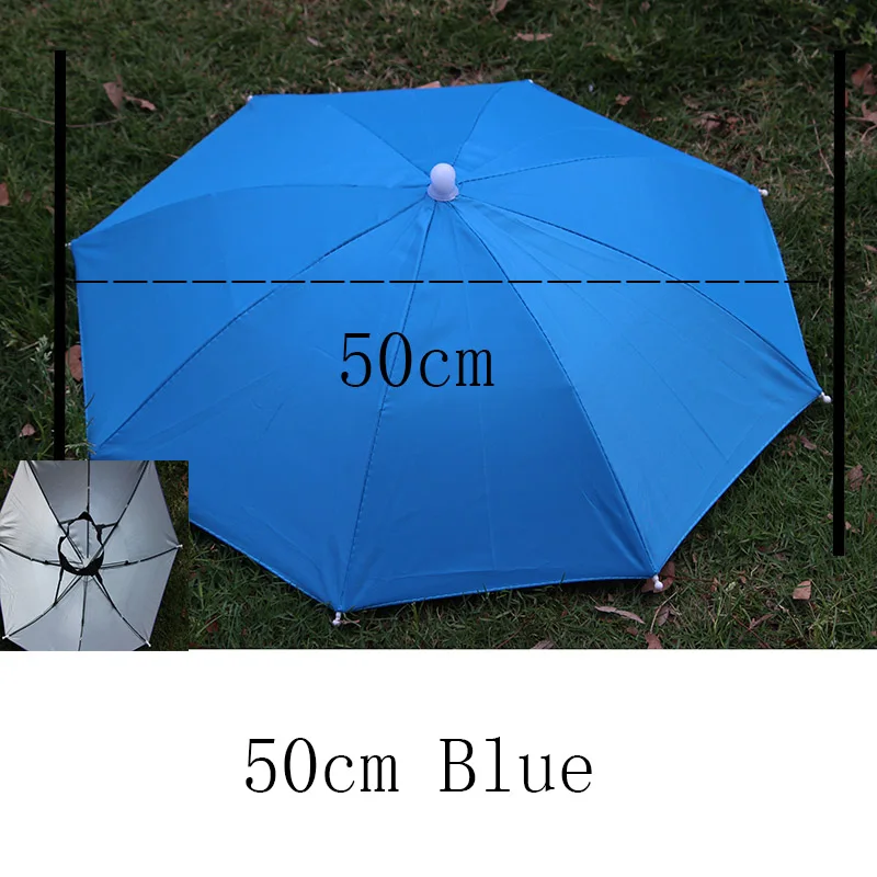 YADA Outdoor Umbrella Hat Novelty Foldable Sun&Rainy Day Hands Free Rainbow Folding & Waterproof Multicolor Hat Cap Stock YS0018 umbrella hat