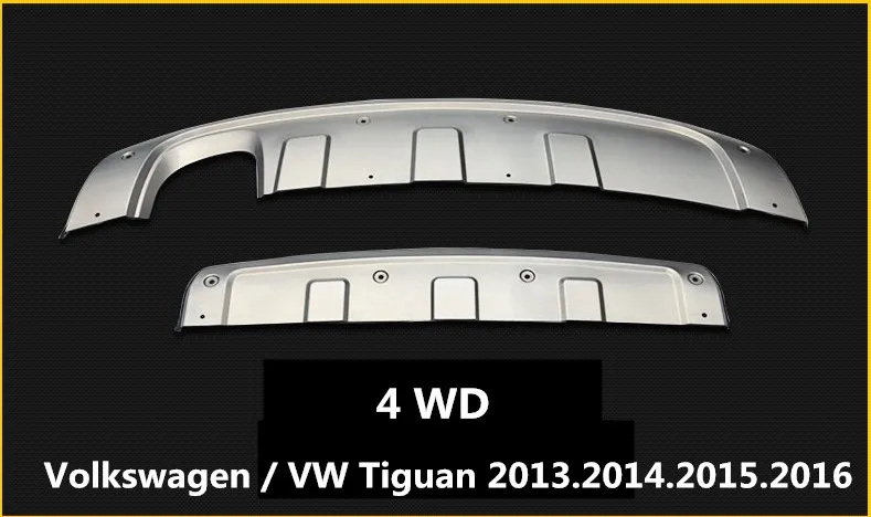 For Volkswagen / VW Tiguan 2013-2017 BUMPER GUARD BUMPER Plate High Quality Stainless Steel Front+R