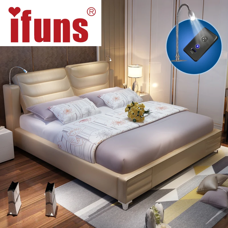 Online Kaufen Großhandel leder schlafzimmer set aus China leder