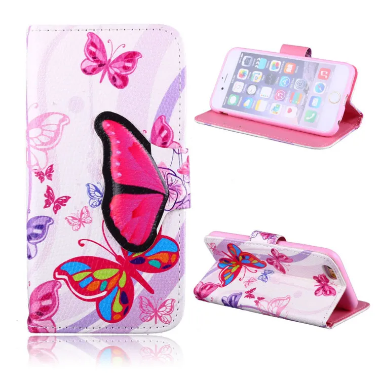 Нуэво Funda де piel пункт эль для iPhone 6 s Plus carcasas защитный girasoles линдос Смайлик estrellas Modelo