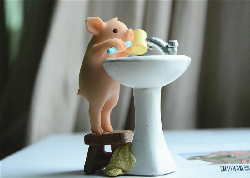 Повседневная коллекция домашний Декор сад миниатюрные фигурки животных настольные украшения милая фигурка свиньи игрушки подарок для детей