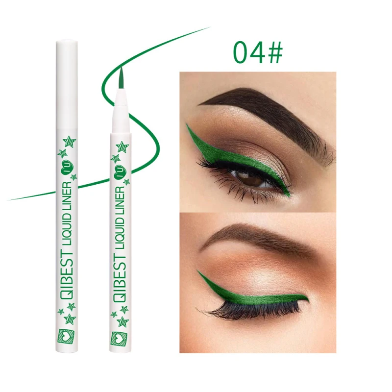 Black Eyeliner Pencil Waterproof Lasting Cat Eyes 12 Colors Eyeliner Eyeshadow Pen Cosmetic Makeup Tools Wholesale TSLM1 - Цвет: 04