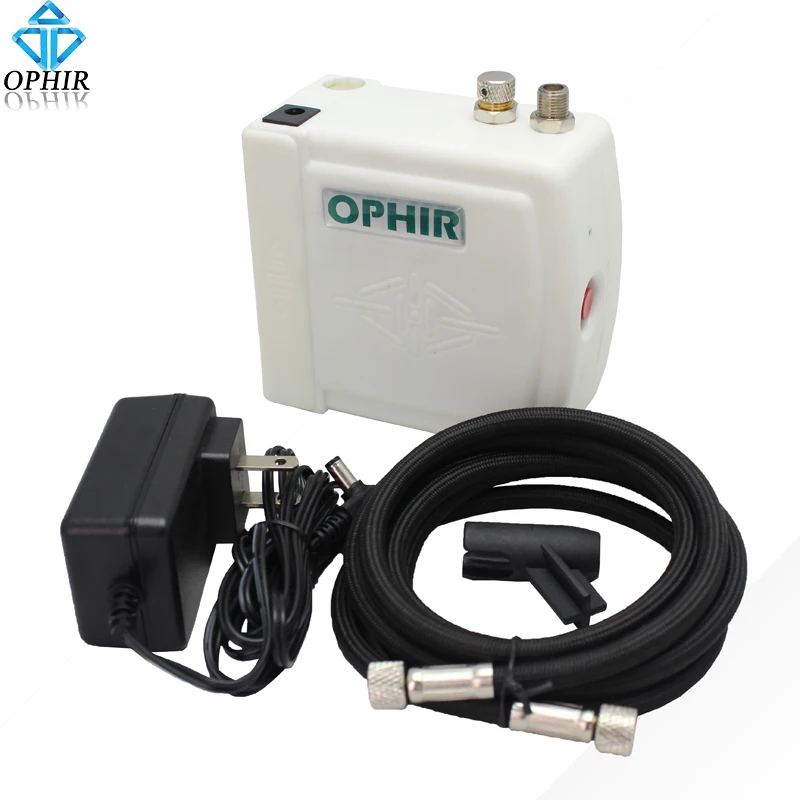 

OPHIR White 12V DC Mini Air Compressor 100-240V Airbrush Compressor for Airbrushing Hobby Cosmetics Machine Body Paint _AC003W