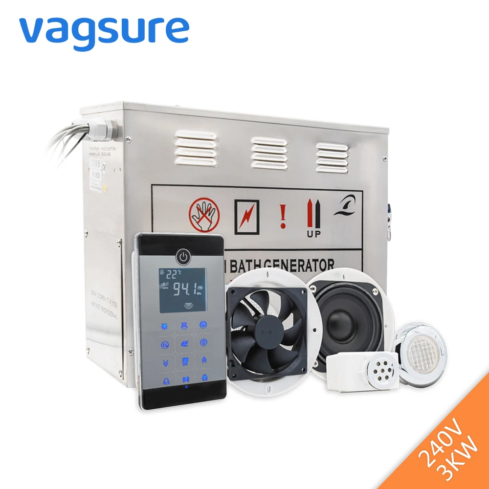 

304 Stainless Steel 3KW 220-240V Shower Cabins Steam Temperature Generator Controller For Portable Sauna Room Bath Accessories