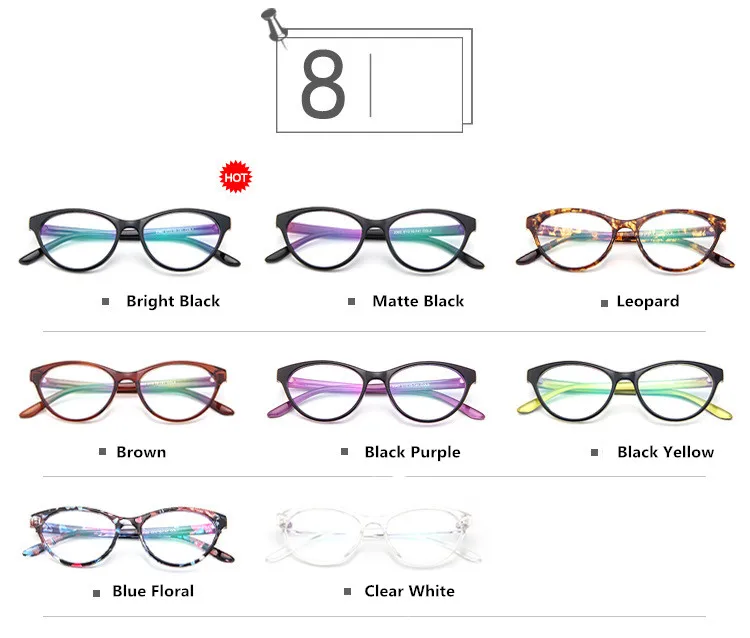 Новая оправа для очков в стиле кошачьи глаза женские брендовые винтажные очки с оптическим принтом кошачий глаз компьютерные очки 8 цветов oculos de grau