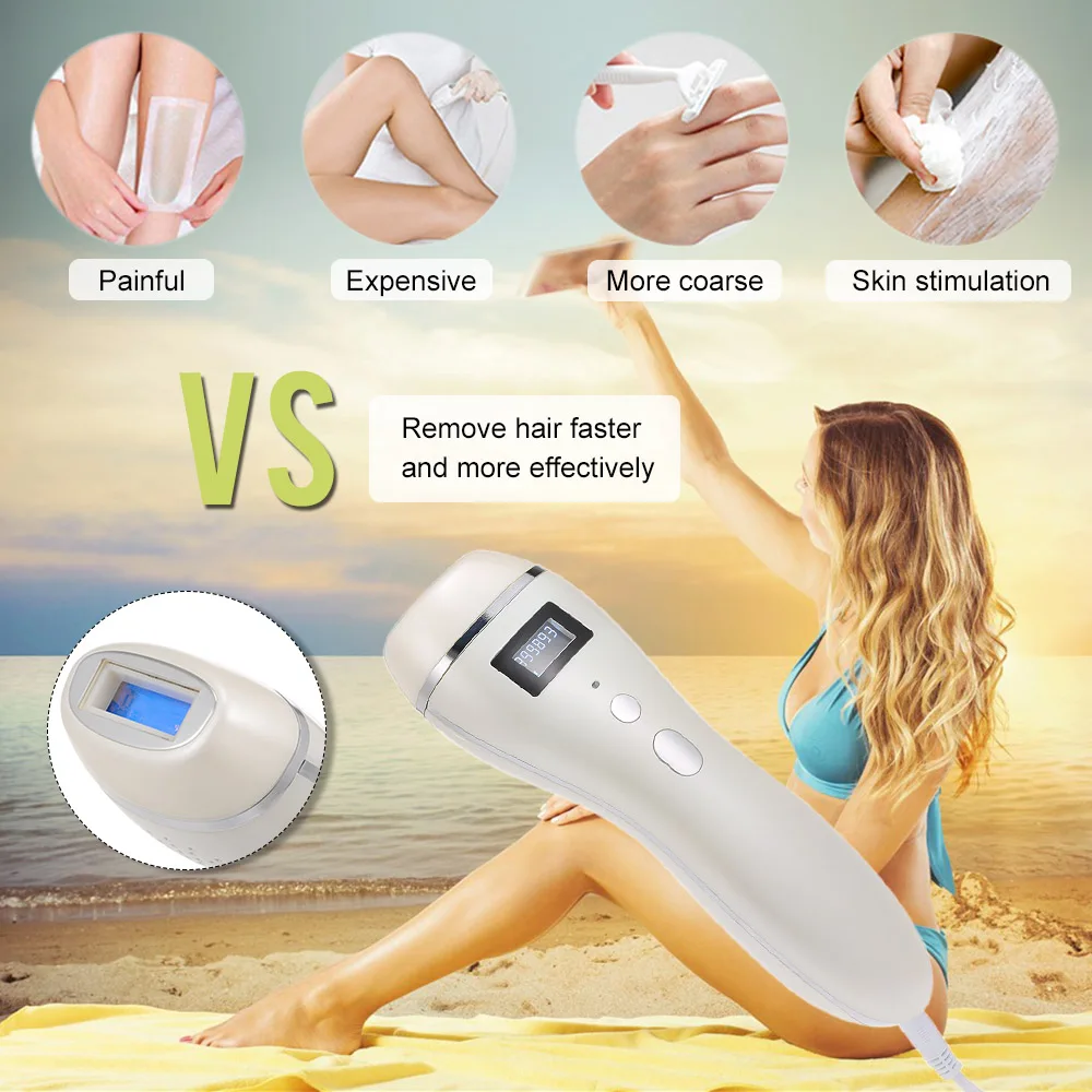 

Painless Epilator LCD Display IPL Laser Depilator Permanent Hair Remover Machine Shaving Face Armpit Body Skin Hair Remover