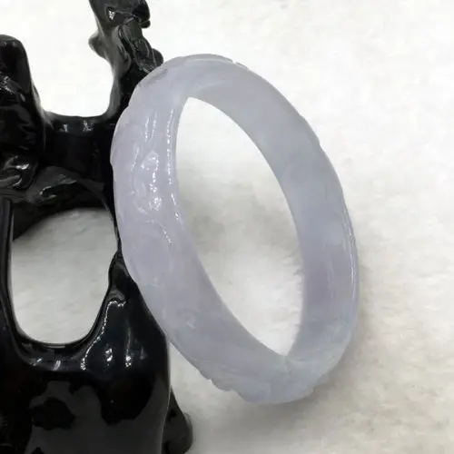 

1315 China Beautiful Hand-carved lavender Jadeite Jade Bracelet Bangle
