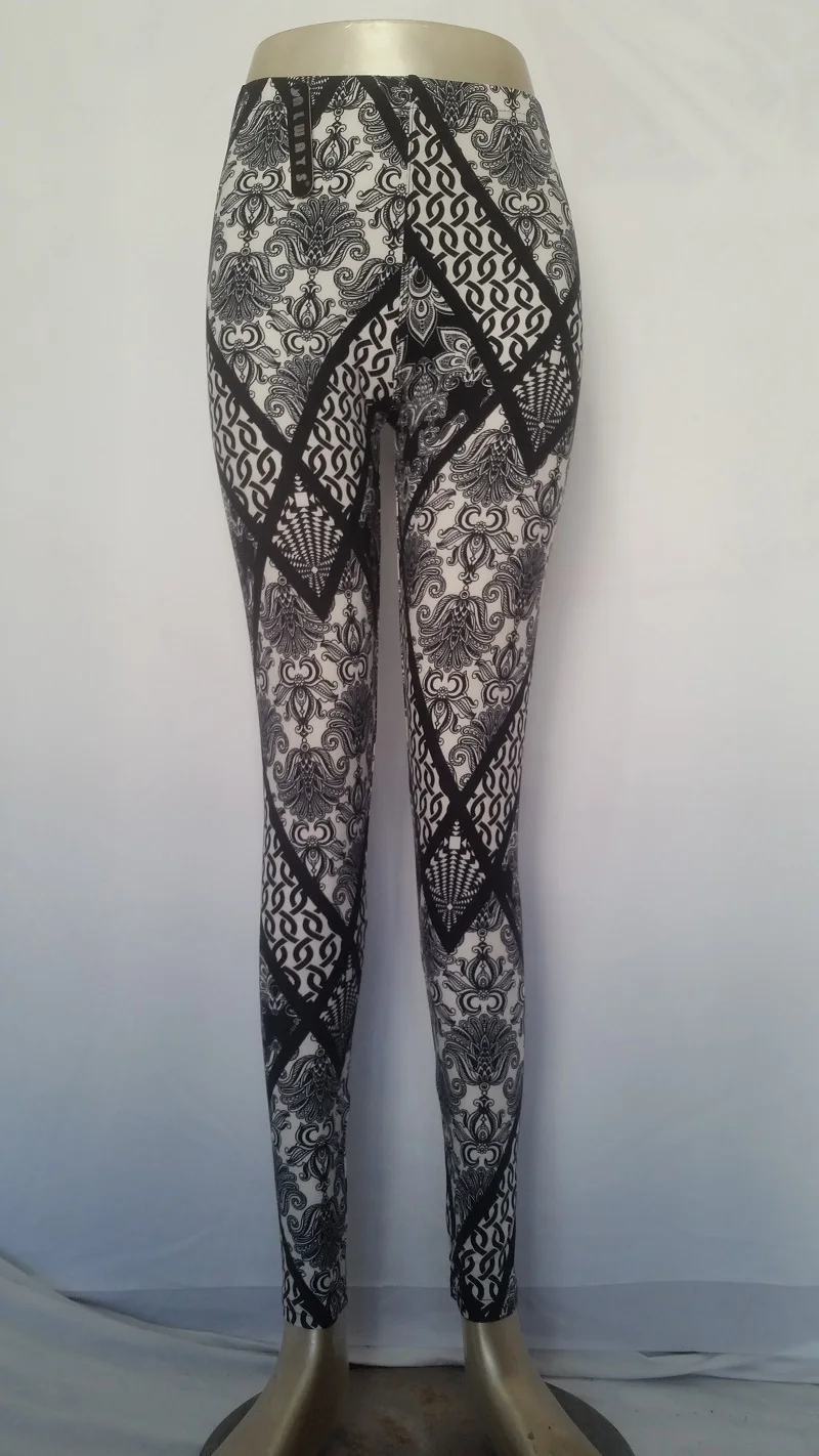 1573womens bottoms high elastic pants capris comfortable leggings the european and american style popular print free shipping