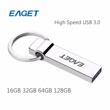 Eaget U90 usb флэш-накопитель 128 ГБ 64 ГБ 32 ГБ 16 ГБ USB 3.0 High Скорость флешки Водонепроницаемый памяти флеш-накопитель кольцо для ключей У диска палка