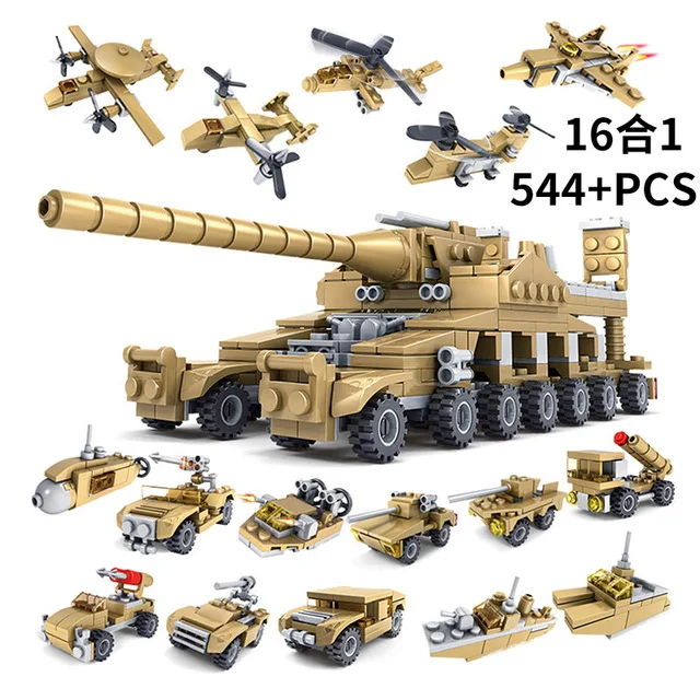 KaZi строительные блоки модель военный Мамонт M1A2 T90 Танк DIY транспортное средство 33 метод сборки совместимые блоки для детей игрушки - Цвет: 84031 No Box