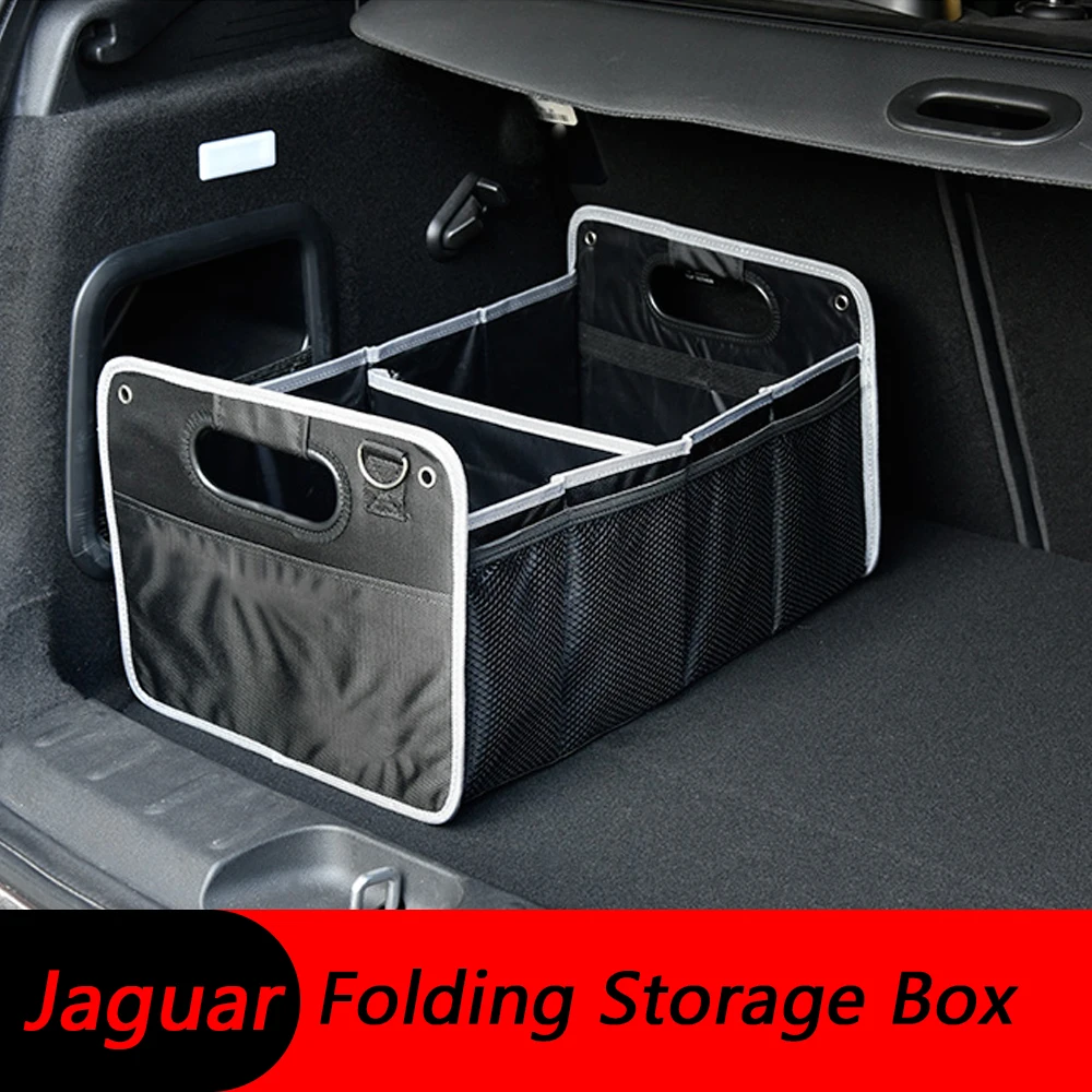 

Folding Trunk Storage Box Car Logo Cargo Bag Stowing Tidying Organizer For Jaguar E-pace i-pace f-pace f-type XE XF XJ XK