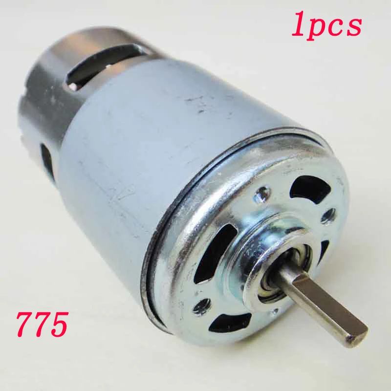 

1pcs 775 DC 12V-24V High-speed Large Torque Motor w/ D-shaped Shaft for DIY Model Assembly Engine w/Precision Ball Bearing