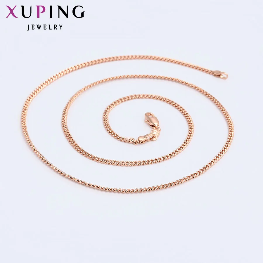 11 Xuping Модное изящное ожерелье розовое золото цвет с окружающей среды медь для