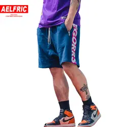 Эльфрик 2018 Цвет блок Летние повседневные шорты кампус хип-хоп Танцы шорты мальчик хлопок Для мужчин короткие бегуны Мода Спортивная VE01
