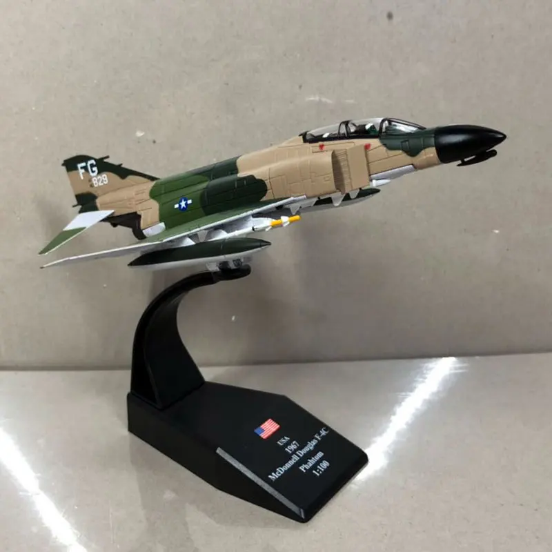 AMER 1/100 масштаб военная модель игрушки США Макдоннелл Дуглас F-4C Phantom II истребитель литой металлический самолет модель игрушки для коллекции