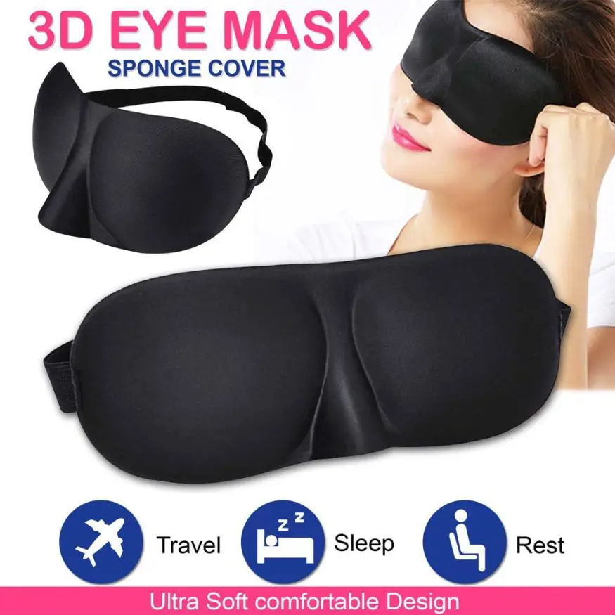 3D маска для сна путешествий губка чехол Blindfold Blinder Blackout 2U0703 | Красота и здоровье