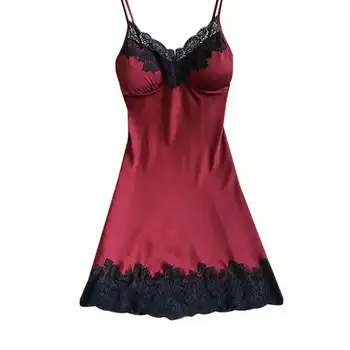 

women clothes 2019 sleeveless soft silky hand feeling women sexy sleepwear pajamas with padding chest
