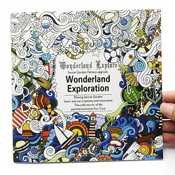 1 шт. Творческий 24 страницы английская версия Wonderland разведка книжка-раскраска для взрослых снять стресс граффити рисунок Книги по