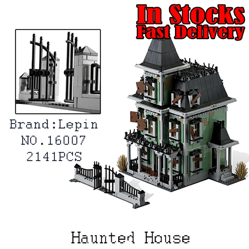 

LEPIN 16007 2141Pcs Monster fighter The haunted house Model set Building Kits Model DIY toys for children gifts Compatible 10228