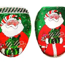 Новинка 43*48 см Санта Клаус теплая крышка для унитаза туалет крышка ванная комната сиденье для унитаза