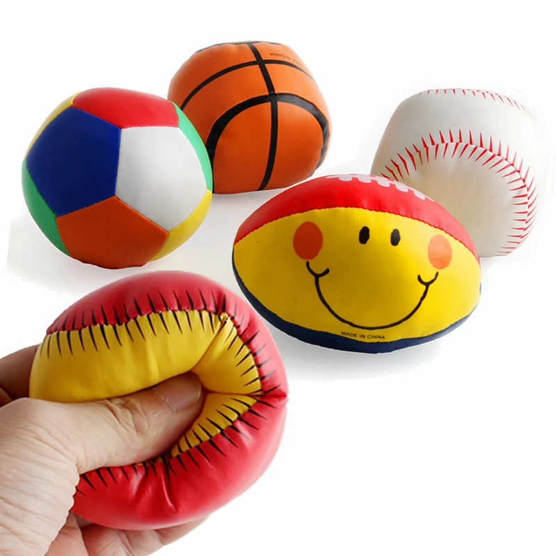 4pcs/set Sports Ball Toys Squishy Toy Soft Football Basketball Rugby