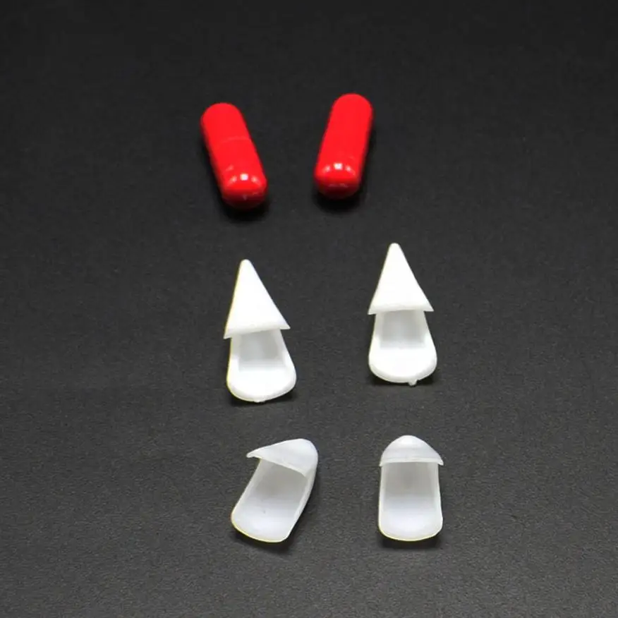 

Horrific Simulation 4 Pcs Dress Vampire Teeth Halloween Party Dentures Props Vampire Zombie Devil Fangs Teeth Cosplay Props