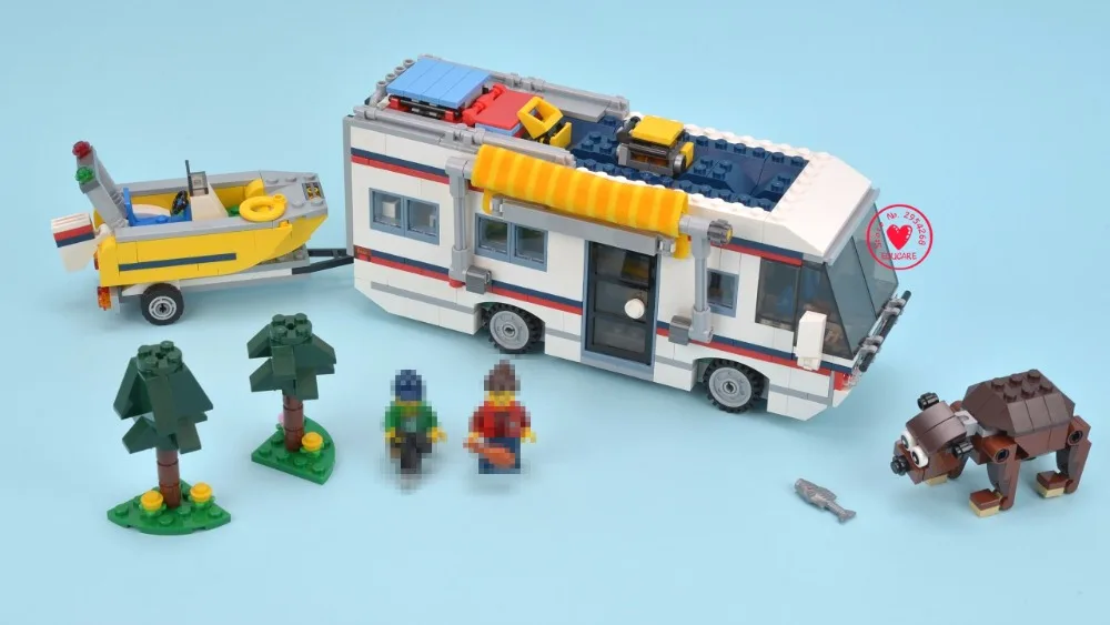 

New 3 Model In 1 Creator City Vacation Getaways Fit Legoings Technic Figures Firends Car Building Blocks DIY Toy Bricks Gift Kid
