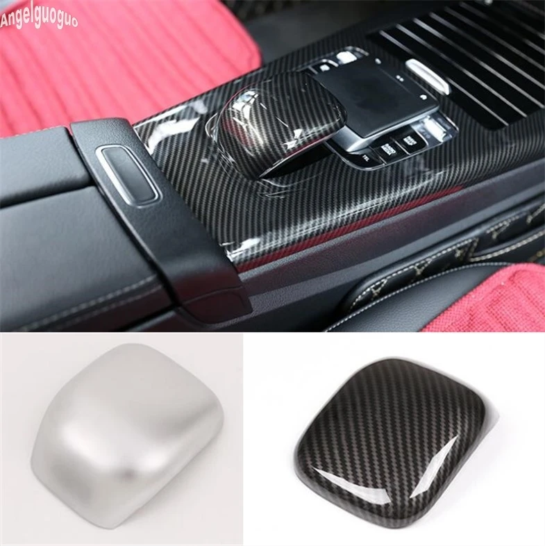 ABS chrome or carbon Car center control decoration Armrests box switch Cover trim For Mercedes Benz A class W177 2019+ sticker