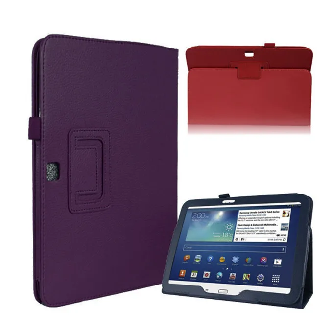 Folio Slim Leather Case for Samsung Galaxy Tab 3 P5200 10.1 inch Tablet Auto Sleep/Wake Book Style Stand Cover with Stylus Loop Folio Slim Leather Case for Samsung Galaxy Tab 3 P5200 10.1 inch Tablet Auto Sleep/Wake Book Style Stand Cover with Stylus Loop