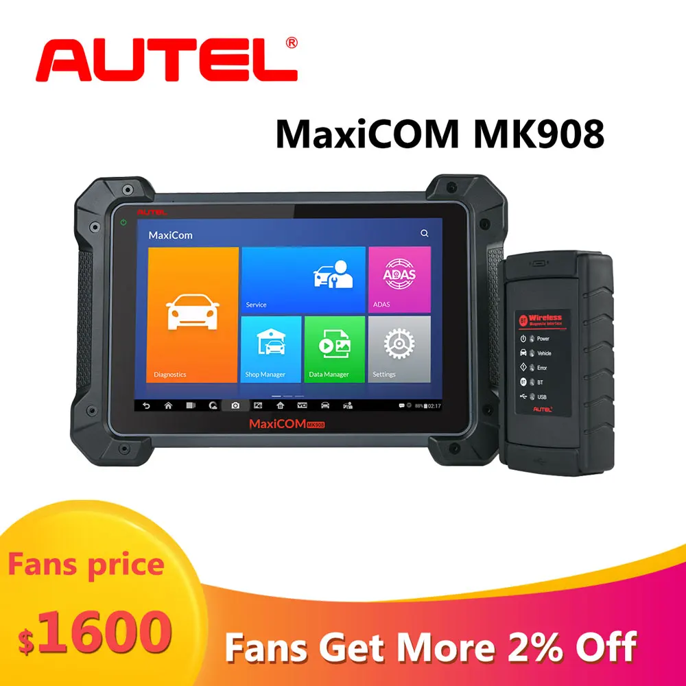 Cheap Autel MaxiCOM MK908 car Diagnostic Tool obd2 auto car scanner obd code reader stethoscope vag com bluetooth wifi scanner for car