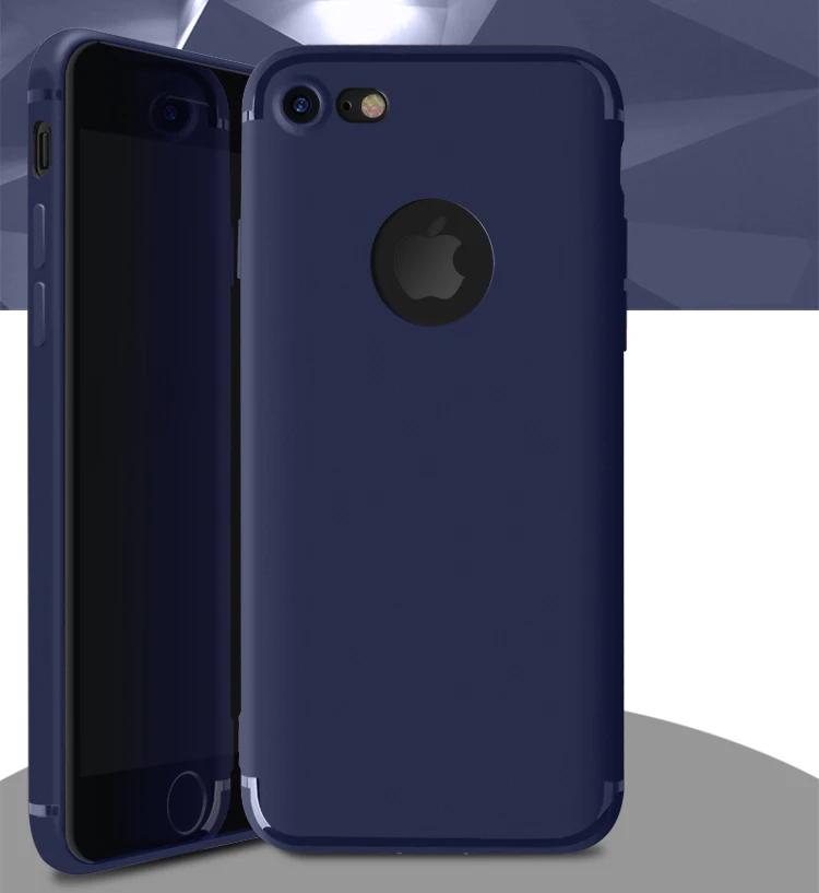 Для iphone 7 plus iphone X XR Мягкий силиконовый чехол матовая задняя крышка черный чехол для iphone 7 plus iphone 6s 6 Plus XSMax чехол s